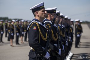 Zbiórka pododdziałów Gdyńskiej Brygady Lotnictwa Marynarki Wojennej na terenie 43. Bazy Lotnictwa Morskiego w Gdyni-Babich Dołach. Fot. Przemysław Kozłowski