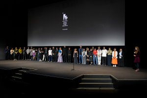 Ekipa filmu „Lany poniedziałek” po pokazie w Teatrze Muzycznym 