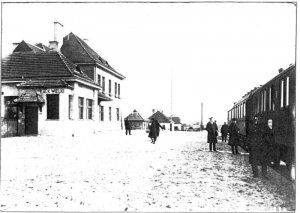 Historyczne zdjęcie stacji kolejowej Wielki Kack, fot.mat.BMKZ