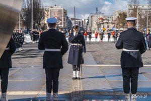 Uroczystości przy Pomniku Polski Morskiej w Gdyni z okazji 24. rocznicy przystąpienia Polski do NATO, fot. M. Dietrich