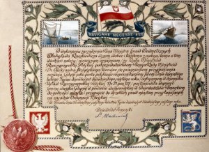 Akt nadania praw miejskich Gdyni 1926 r., fot. ze zbior&oacute;w Muzeum Miasta Gdyni