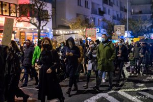 Czwartkowy protest na ulicach Gdyni, fot. Karol Stańczak