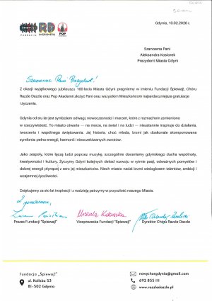  Kto złożył życzenia Gdyni?