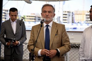 Prezydent Gdyni Wojciech Szczurek podczas uroczystości // fot. Paweł Kukla