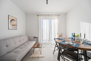 Apartament Makuszyńskiego by Homeprime, widok na salon
