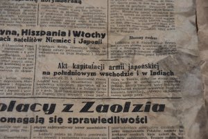"Dziennik Bałtycki", wydanie z 1945 roku, fot. Michał Kowalski 