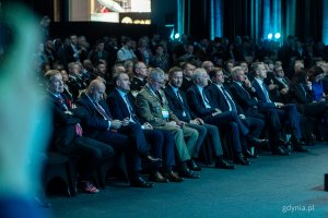 Goście podczas inauguracji. Pierwszy dzień 23. Międzynarodowych Targów Morskich i Militarnych BaltExpo w AmberExpo (fot. Kamil Złoch)