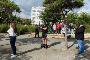 Kolejne ujęcia przetrenowane. Pr&oacute;ba generalna na Skwerze Plymouth (fot. Paweł Budziński)