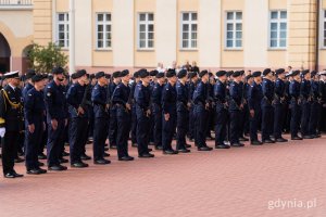 Podchorążowie Akademii Marynarki Wojennej podczas uroczystej przysięgi wojskowej 