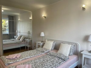 Apartamenty przy plaży, widok na aneks kuchenny