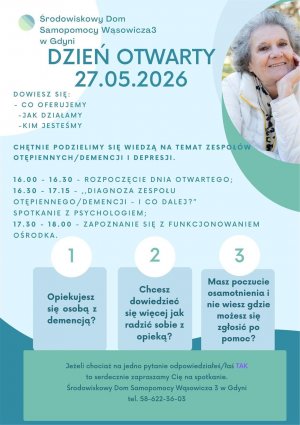 plakat wydarzenia Dzień otwarty Środowiskowego Domu Samopomocy 