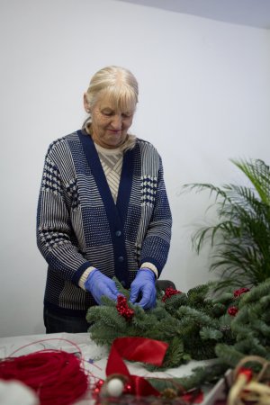 Warsztaty robienia wieńców świątecznych, fot. Ilona Budzbon Marcinkowski