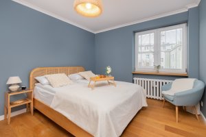 Jedna z sypialni w mieszkaniu Żeromskiego 39/7
