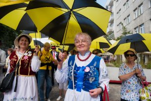 Uczestnicy zjazdu podczas przemarszu