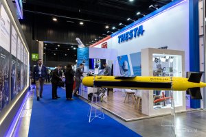 Strefa wystawców. Pierwszy dzień 23. Międzynarodowych Targów Morskich i Militarnych BaltExpo w AmberExpo (fot. Kamil Złoch)