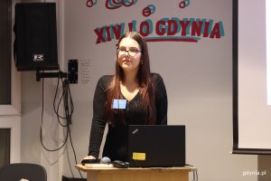 Gdyńskie Mistrzostwa Debat Oksfordzkich o Puchar Kopernika 2025 w XIV LO, na zdjęciu (fot. Katarzyna Balcerzak)