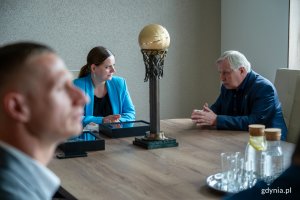 Prezydent Aleksandra Kosiorek i prezes klubu Bogusław Witkowski (fot. Natalia Kawalerowicz)