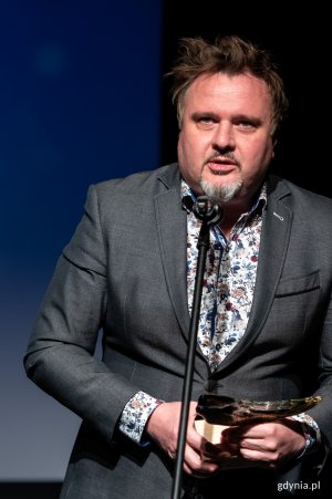 Jerzy Rados z nagrodą za film "Gdynia. Moje miasto"/fot. Dawid Linkowski