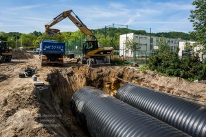 Rewitalizacja osiedla ZOH – budowa zbiornika retencyjnego fot. Laboratorium Innowacji Społecznych 