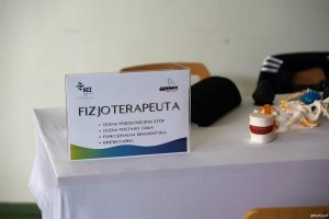 Stanowisko i tabliczka fizjoterapeuty