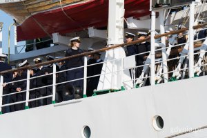 Studenci Hogere Zeevaart School na pokładzie &bdquo;Daru Młodzieży&rdquo; 