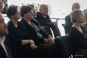 Na zdjęciu m.in. dyrektor Gdyńskiego Centrum Zdrowia Anna Melki. Konferencja European Healthy Stadia Network zorganizowana przez Arkę Gdynia, Gdański Uniwersytet Medyczny i Gdyńskie Centrum Zdrowia (fot. Kamil Złoch)