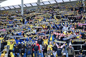 Kibice podczas meczu Arki Gdynia z Pogonią Siedlce 