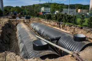 Rewitalizacja osiedla ZOH – budowa zbiornika retencyjnego fot. Laboratorium Innowacji Społecznych 