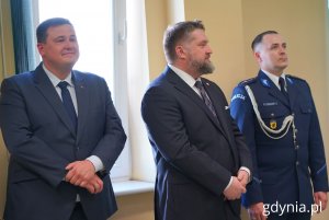 Na zdjęciu (od lewej): dyrektor Urzędu Miasta Łukasz Kobus, przewodniczący Rady Miasta Tadeusz Szemiot (fot. Magdalena Starnawska)