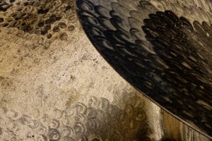 Duże zbliżenie na śrubę okrętową