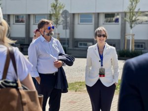 Na zdjęciu (od lewej): prezes Portu Gdynia Piotr Gorzeński, ambasador Wielkiego Księstwa Luksemburga  JE Peggy Frantzen (fot. Natalia Kawalerowicz)