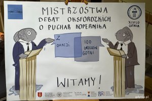 Gdyńskie Mistrzostwa Debat Oksfordzkich o Puchar Kopernika 2025 w XIV LO, na zdjęciu (fot. Katarzyna Balcerzak)