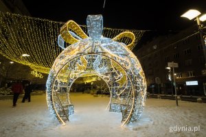 Świąteczne iluminacje na Placu Kaszubskim (fot. Paweł Budziński)
