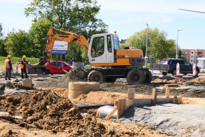  Od poniedziałku, 3 czerwca ruch na skrzyżowaniu ulicy płk. Dąbka z Trasą Kwiatkowskiego zostanie przywrócony w szerszym, niż dotąd planowano zakresie, fot. Jan Ziarnicki. 