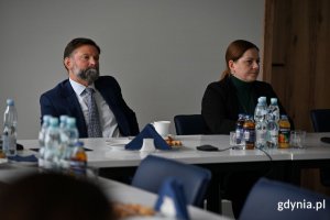Aleksandra Kosiorek, prezydent Gdyni oraz Piotr Gorzeński, prezes Zarządu Morskiego Portu Gdynia SA