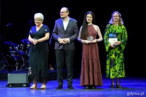 Od lewej: Krystyna Stańko, Mariusz Bzdęga, Maja Babyszka i Aleksandra Raczyńska 