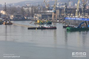 Rozbiórka nabrzeża Gdyńskiego - poszerzenie obrotnicy // fot. Tadeusz Urbaniak 