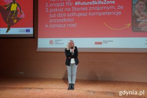 Dyrektorka CN Experyment Alicja Harackiewicz na konferencji #FutureSkillsZone w PPNT