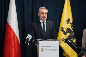 Wystąpienie Dariusza Nałęcza, prezesa Szpitali Pomorskich (fot. Łukasz Tokarczyk / UMWP)