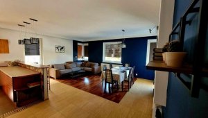 Salon z aneksem kuchennym w Apartamencie Wolności - 85 m na wyłączność