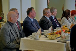 Uczestnicy spotkania świątecznego kombatant&oacute;w i os&oacute;b represjonowanych, kt&oacute;re odbyło się w Klubie Marynarki Wojennej &bdquo;Riwiera&rdquo; 