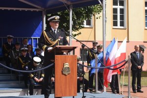 prof. dr hab. Tomasz Szubrycht, rektor komendant Akademii Marynarki Wojennej podczas uroczystej promocji oficerskiej // fot. Krzysztof Miłosz