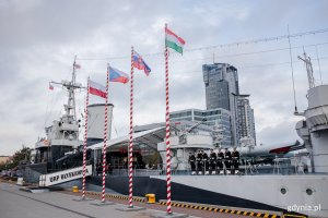 Spotkanie częściowo odbyło się na pokładzie ORP Błyskawicy (fot. Magdalena Starnawska)