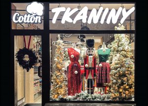 Cotton Tkaniny - 2. miejsce w konkursie na najlepszą witrynę świąteczną w Gdyni