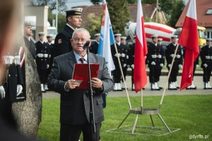 Uroczystość odsłonięcia tablicy upamiętniającej pułkownika Stanisława Dąbka // fot. Kamil Złoch