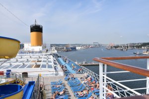 Najwyższy pokład wycieczkowca Costa Pacifica // fot. Marta Jaszczerska-Zawadzka