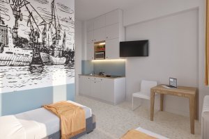 ApartGdynia, widok na jeden z pokoi