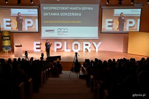 Wiceprezydentka Gdyni Oktawia Gorzeńska podczas inauguracji Przystanku Gdynia na Gdynia Explory Weeku 