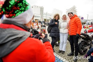 Mikołaje na motocyklach już na mecie. Fot. Mirosław Pieślak