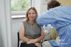 W ZSP nr 3 zaszczepiła się m.in. wiceprezydentka Oktawia Gorzeńska